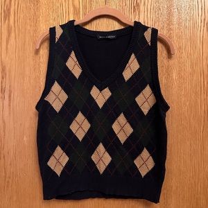 Brandy Melville argyle vest